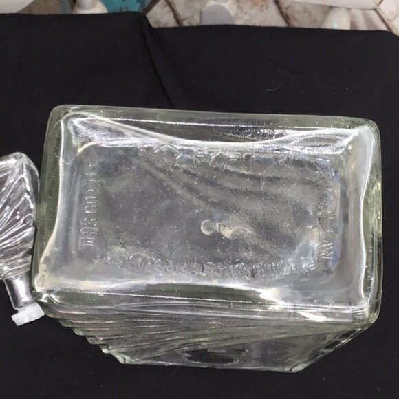 Vintage Crystal Glass Liquor Corner Bursts Decanter Geometric Starburst Cut Desi - Picture 7 of 7